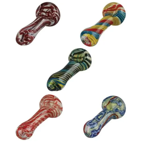 Color Swirl Spoon Pipe 3.25" product image