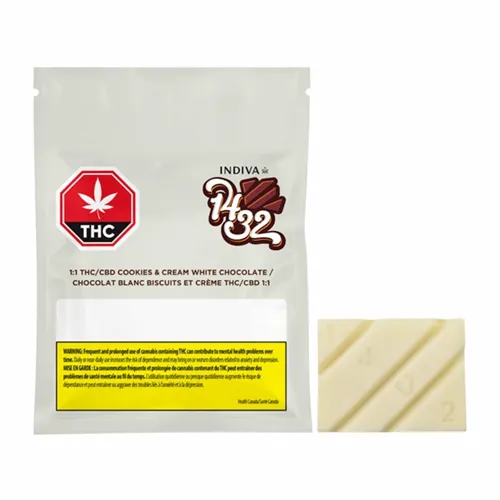 1432 - 1:1 THC/CBD Cookies & Cream White Chocolate product image