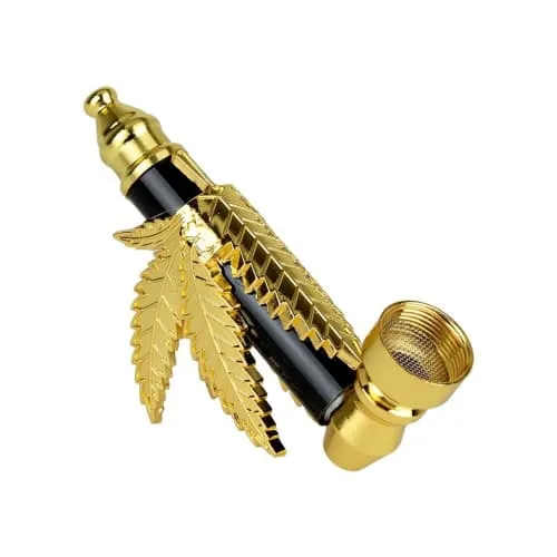 Metal Hemp Leaf Hand Pipe product image