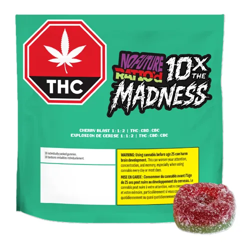 10X the Madness: Ratio'd Cherry Blast 1:1:2 THC/CBD/CBC product image